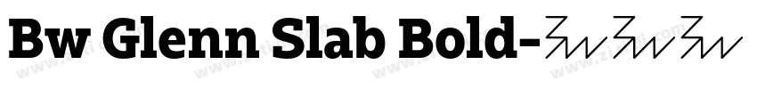 Bw Glenn Slab Bold字体转换
